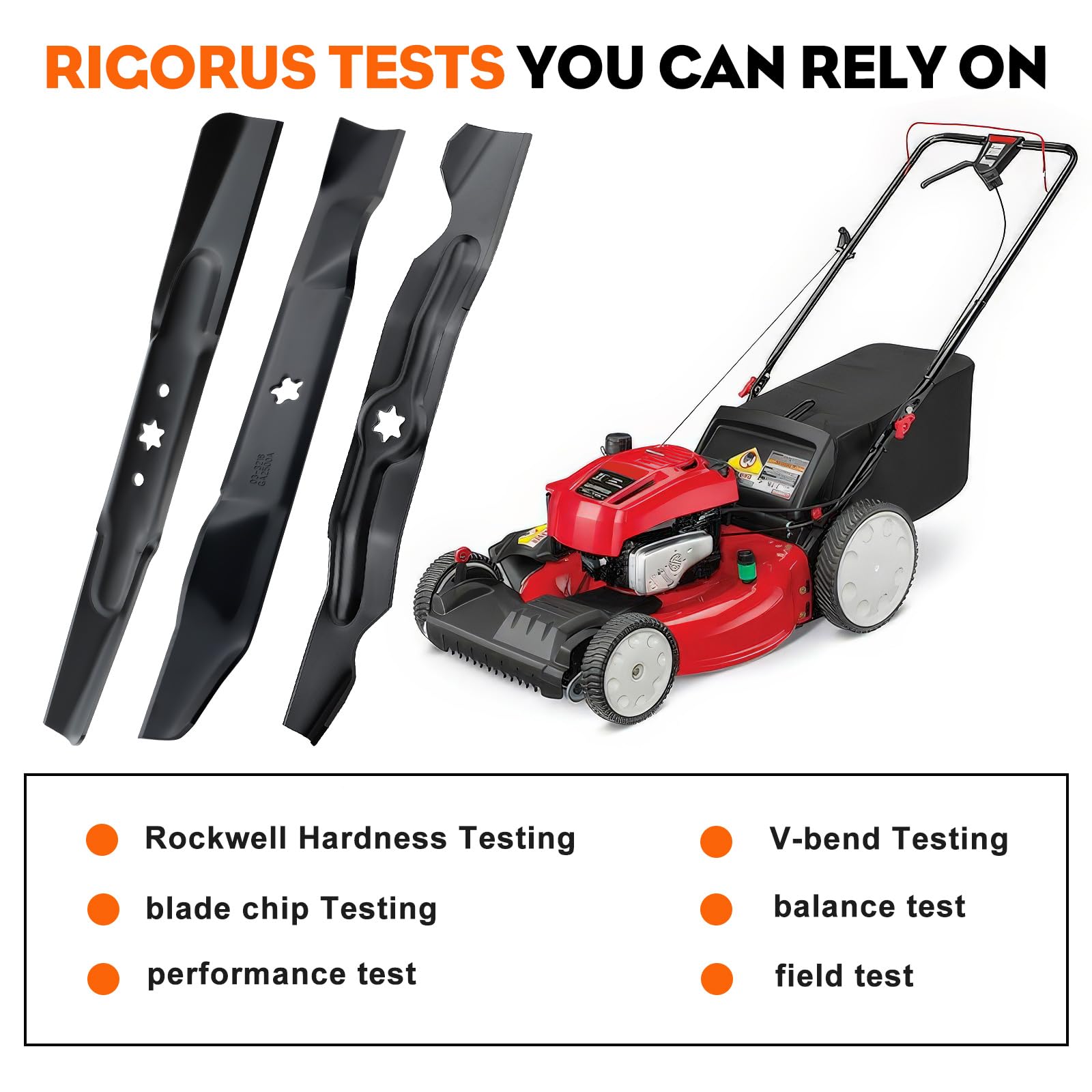 Hipa 942-0741A Mulching Blade for Troy Bilt 21 inch Lawn Mower, TB110 TB240 TB230 TB130 Lawn Tractor,Craftsman Yard Machine MTD Murray 21 inch Deck Riding Mower (After 1995) - Image 9