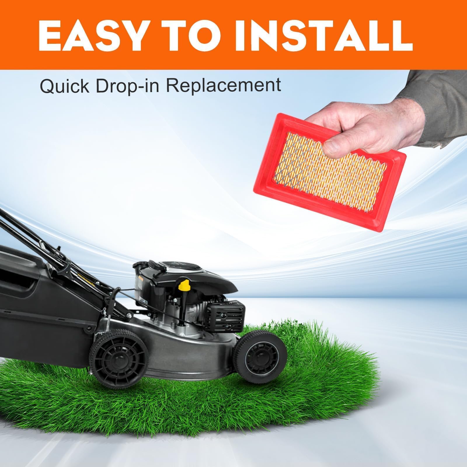 Hipa 951-10298 XT675 Air Filter for Cub Cadet ST100 ST 100 SC100 173CC Replace Kohler 149CC 14 083 19-S 14 083 01-S Courage XT7 XT6 Engines with 951-10358A Fuel Filter - Image 8