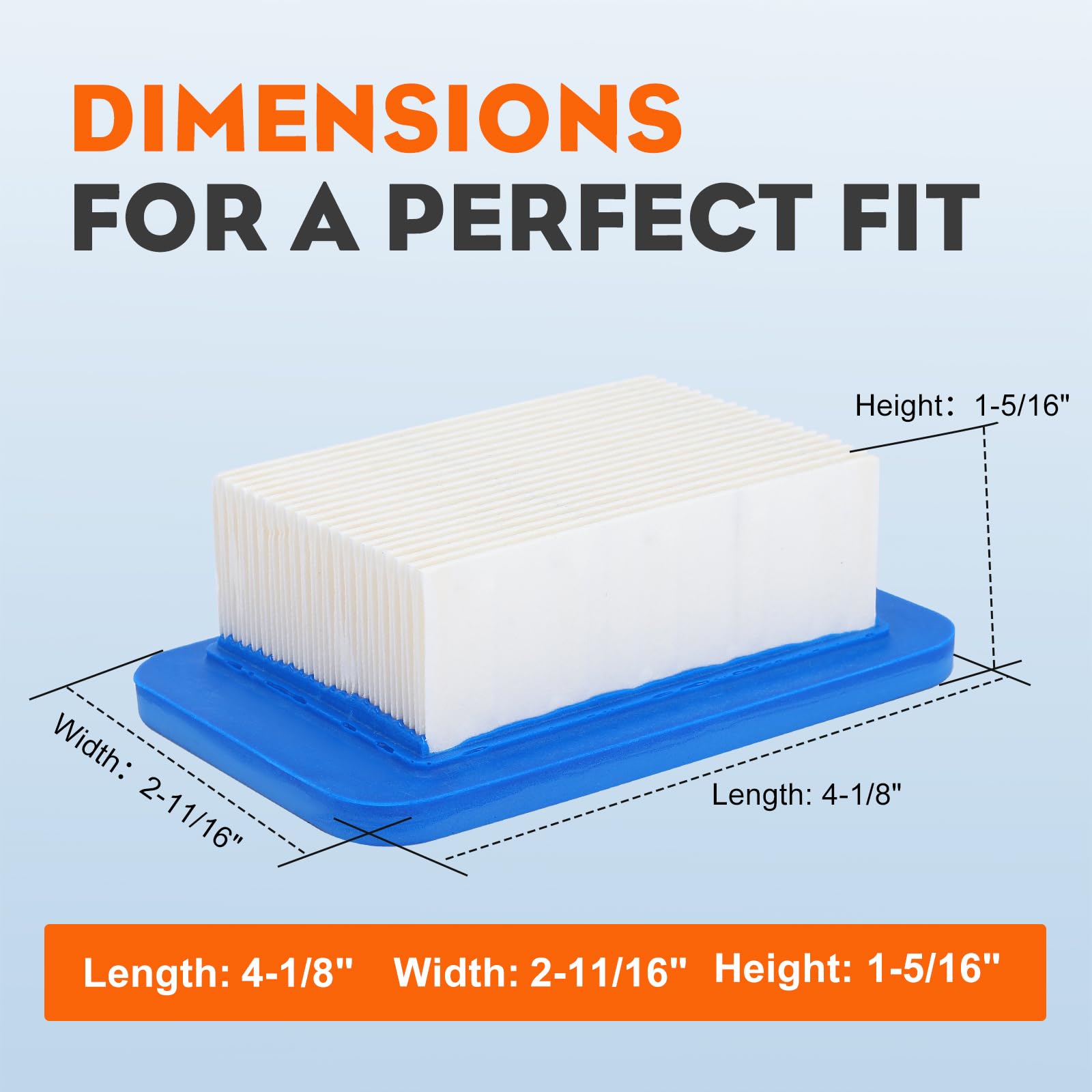 Hipa A226000032 Air Filter for Echo Leaf Blower PB500T PB-580T PB603 PB403 PB413 PB755ST PB611 PB620 PB650 PB651 Model Replace A226000031 Air Filter Pack of 10 - Image 3