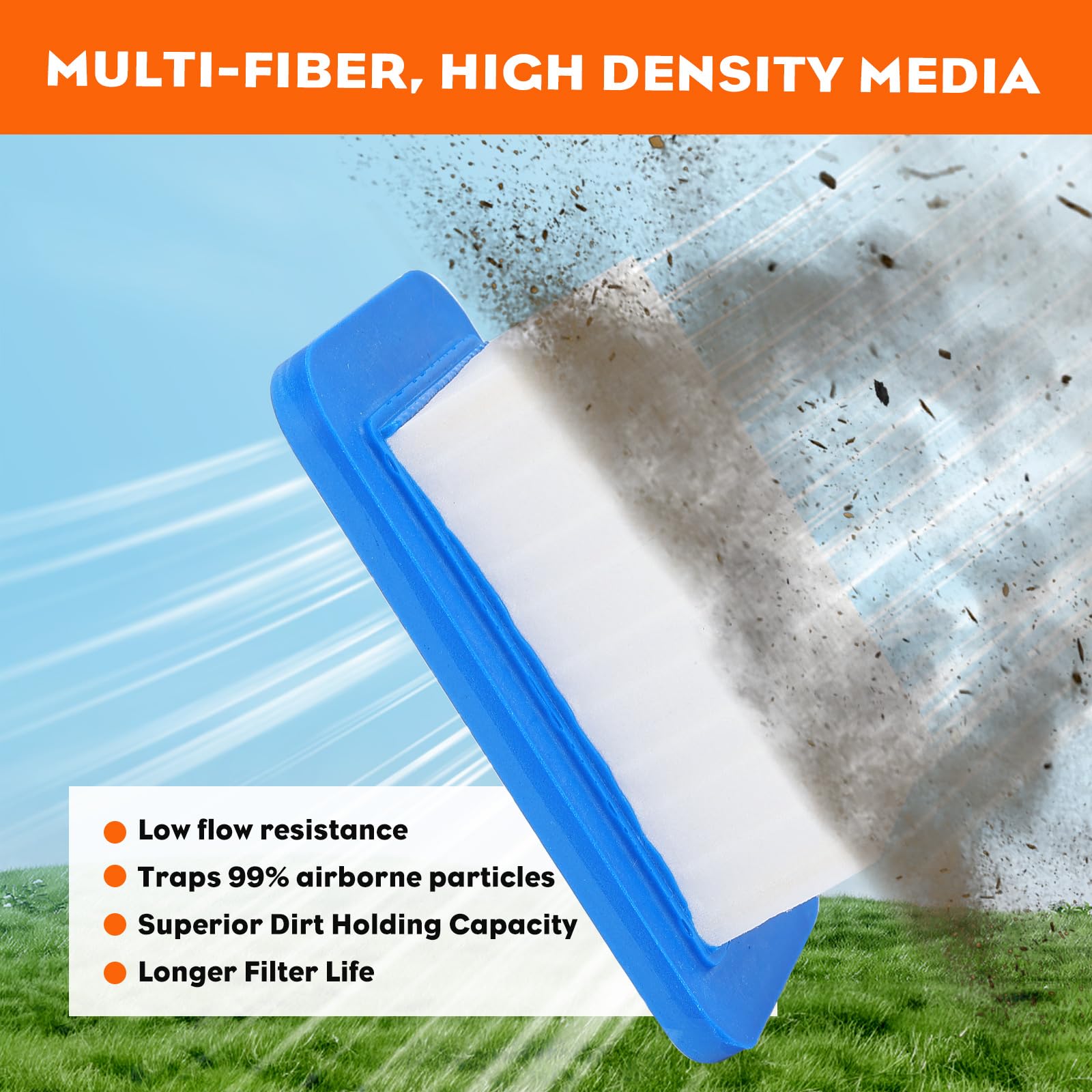 Hipa A226000032 Air Filter for Echo Leaf Blower PB500T PB-580T PB603 PB403 PB413 PB755ST PB611 PB620 PB650 PB651 Model Replace A226000031 Air Filter Pack of 10 - Image 4