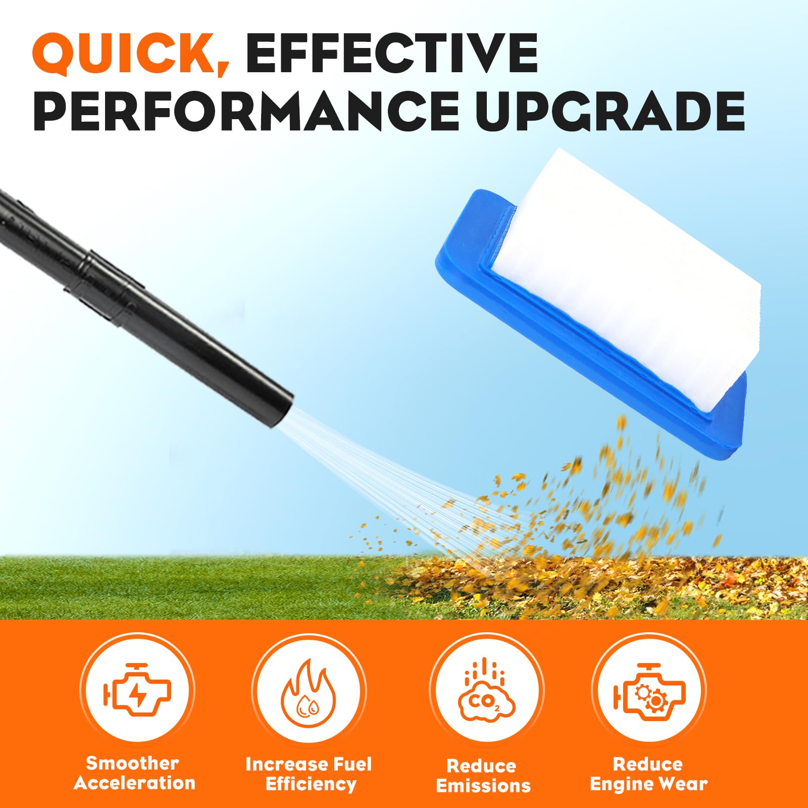 Hipa A226000032 Air Filter for Echo Leaf Blower PB500T PB-580T PB603 PB403 PB413 PB755ST PB611 PB620 PB650 PB651 Model Replace A226000031 Air Filter Pack of 10 - Image 5