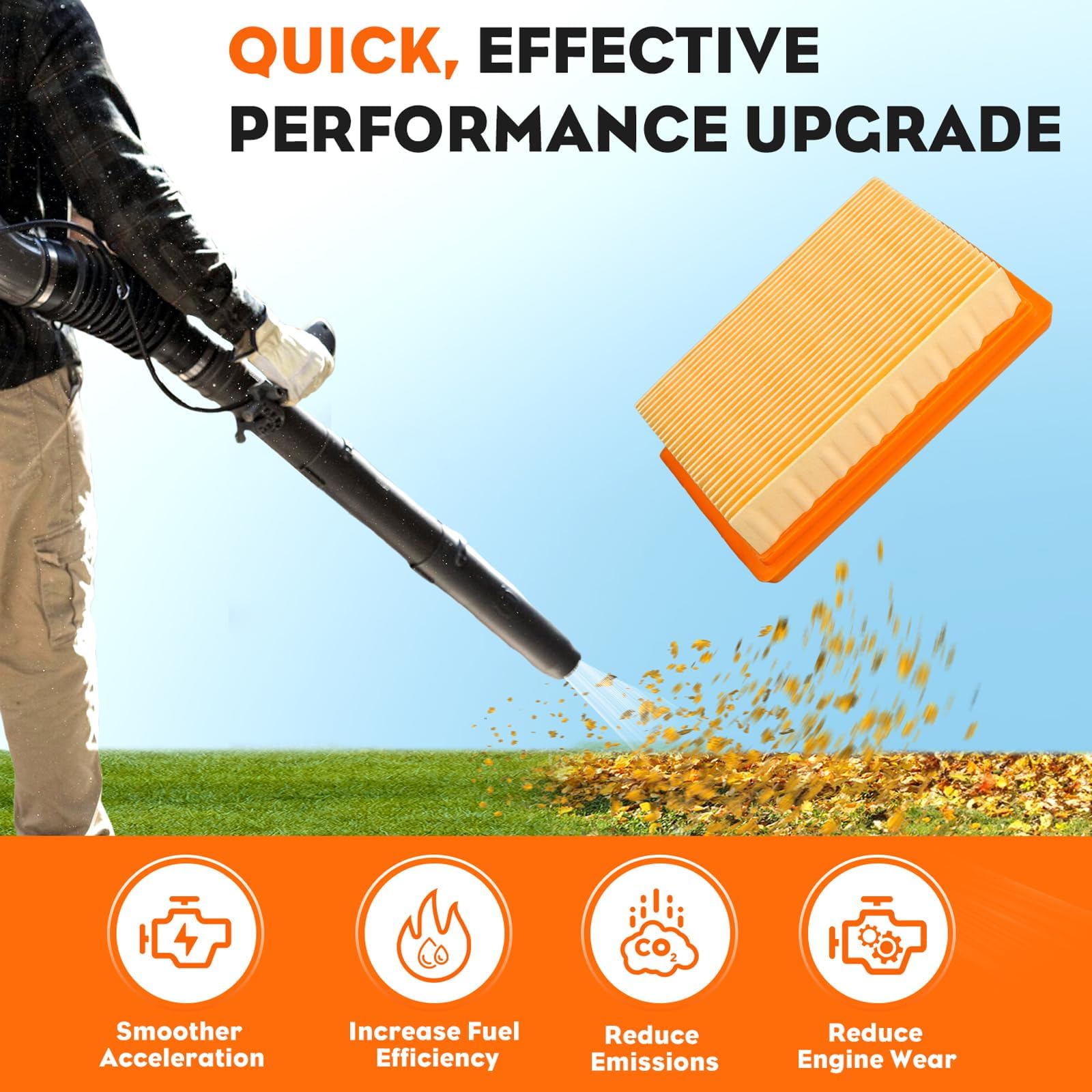 Hipa BR340 Air Filter Tune Up kit for STIHL BR420C BR420 BR380 BR 340 BR340L SR340 SR420 Backpack Blower Leaf Blower Parts 4203 141 0301 Air Filter Filter Spark Plug - Image 5