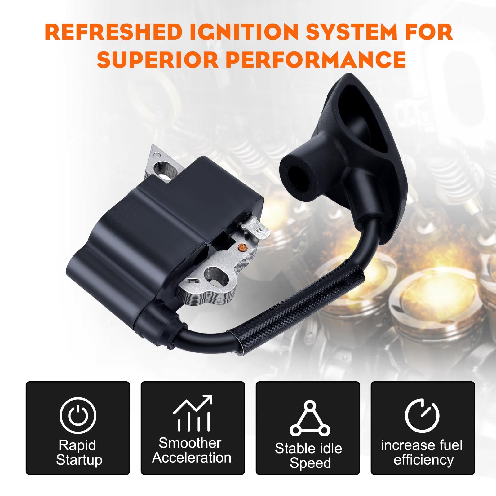 Hipa BR600 Ignition Coil for Stihl BR500 BR600Z BR700 Backpack Leaf Blower Replaces 4282-400-1305 4282-400-1308 4282 400 1305 - Image 3