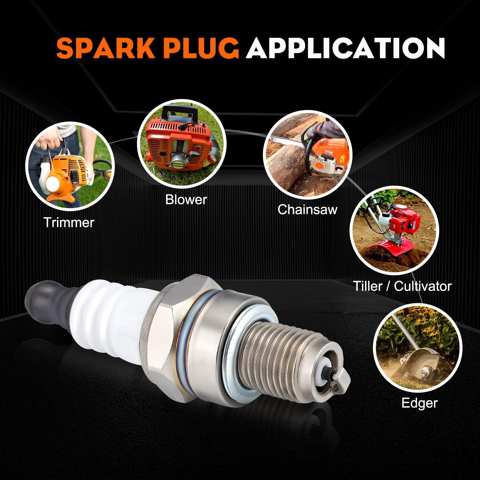 Hipa CMR6H Spark Plug for NGK 3365 Stihl BR600 FS40 FS40C FS56 FS56RC FS90 FS90R FS100 FS110 Trimmer Chainsaw (4 Pack) - Image 9