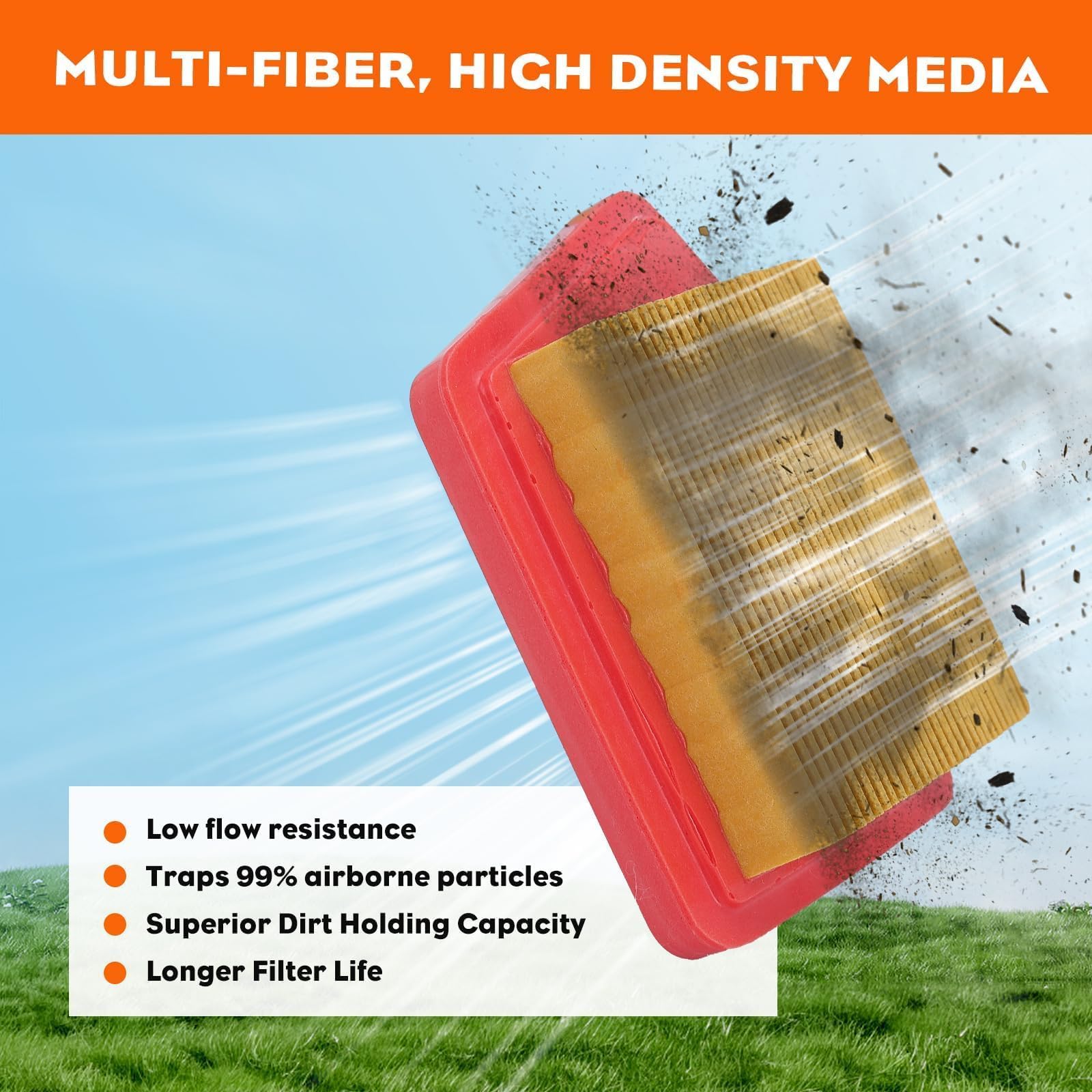 Hipa FS240 Air Filter for Stihl 4147 141 0300 FS240 FS240R FS240CE FS260CE FS360CE FS460CEM FR460TCEM String Trimmer Pack of 10 - Image 3