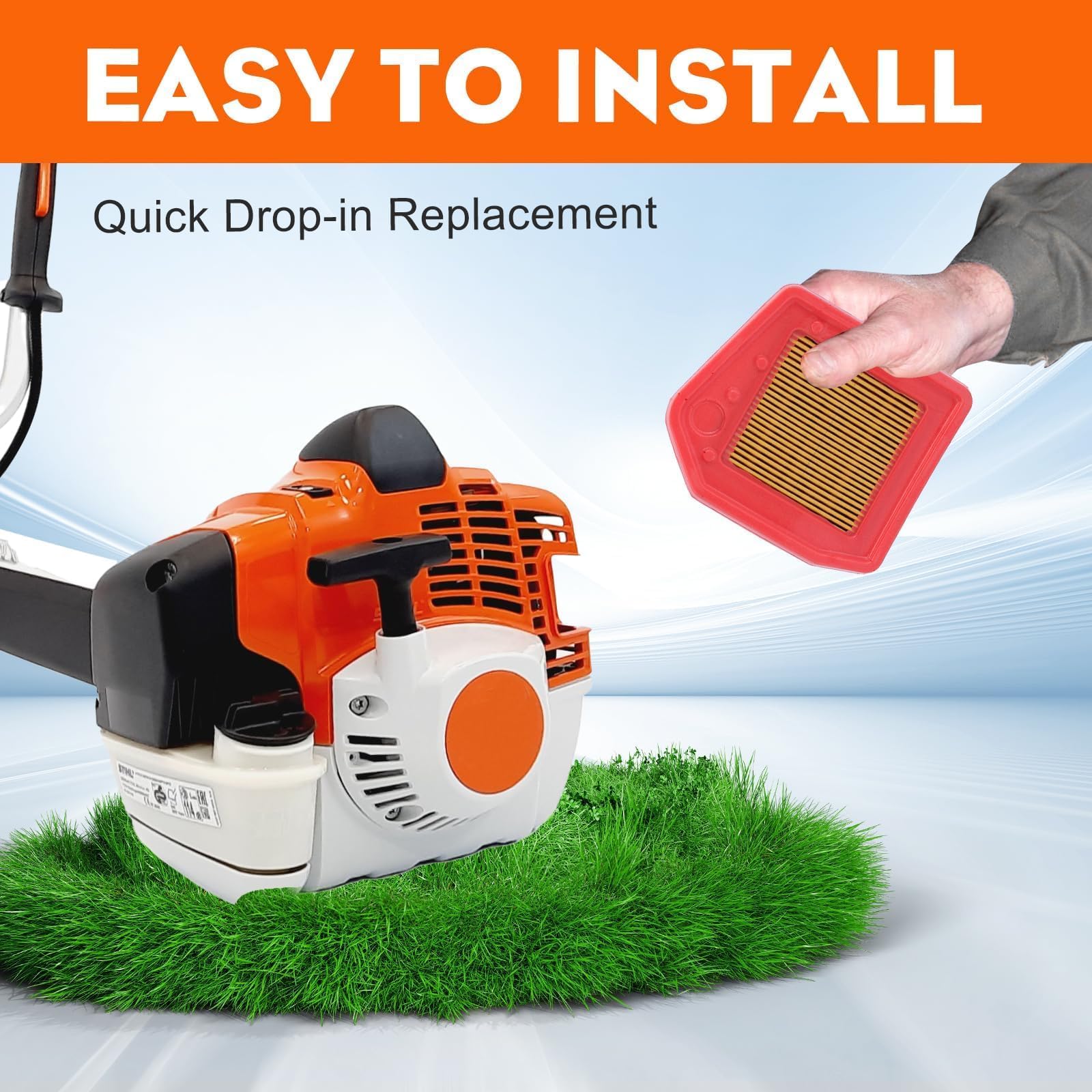 Hipa FS240 Air Filter for Stihl 4147 141 0300 FS240 FS240R FS240CE FS260CE FS360CE FS460CEM FR460TCEM String Trimmer Pack of 10 - Image 6