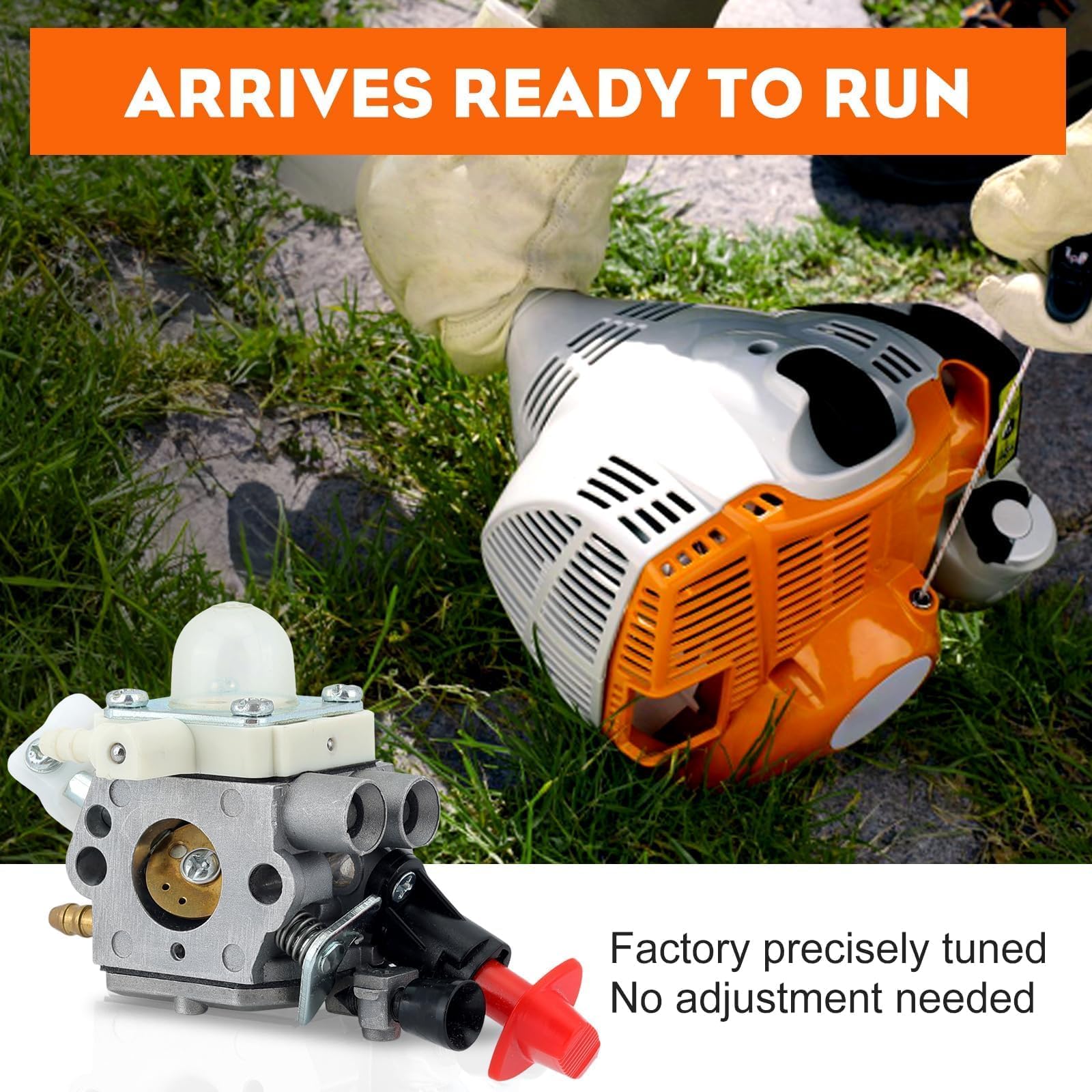 Hipa FS56RC Carburetor for Stihl FS 56 RC FS70R FS56 KM56RC FS70 FS70RC FS56C FC70 HT56C KM56 FC56 FS50 HL56K HT56 FS56R FS70C KN56 KM56C Trimmer Brushcutter Replace 4144 120 0608 C1M-S267A - Image 5