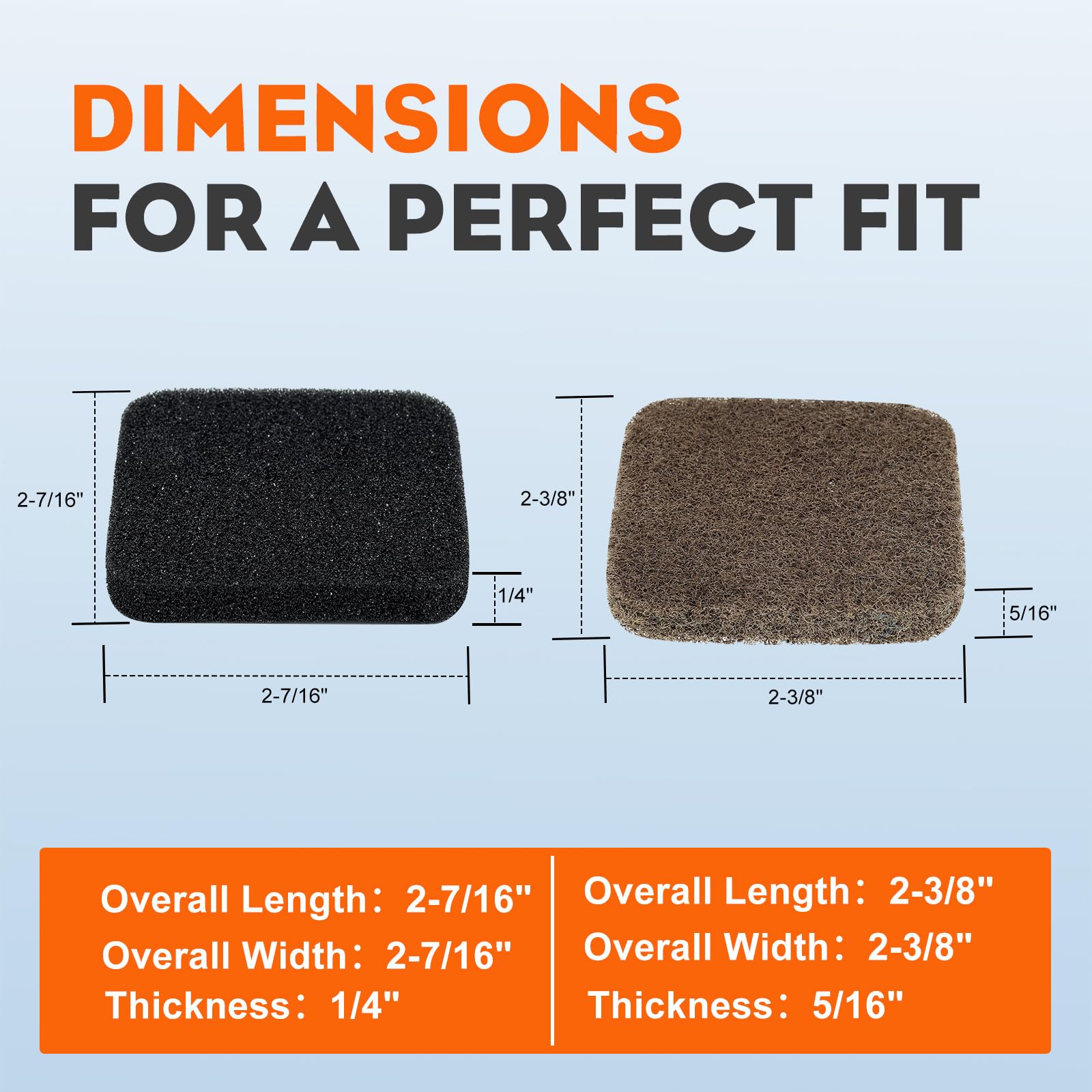 Hipa 2Pack FS85 FS80 Air Filter Cleaner for Sthil FS 80 BG72 BG75 FS80R FS75 HS80 FS 85 HS85 HS75 Trimmer Weedeater BrushCutter Replace 4137-124-1500 4137-124-2800 Air Filter Pre Filter - Image 6