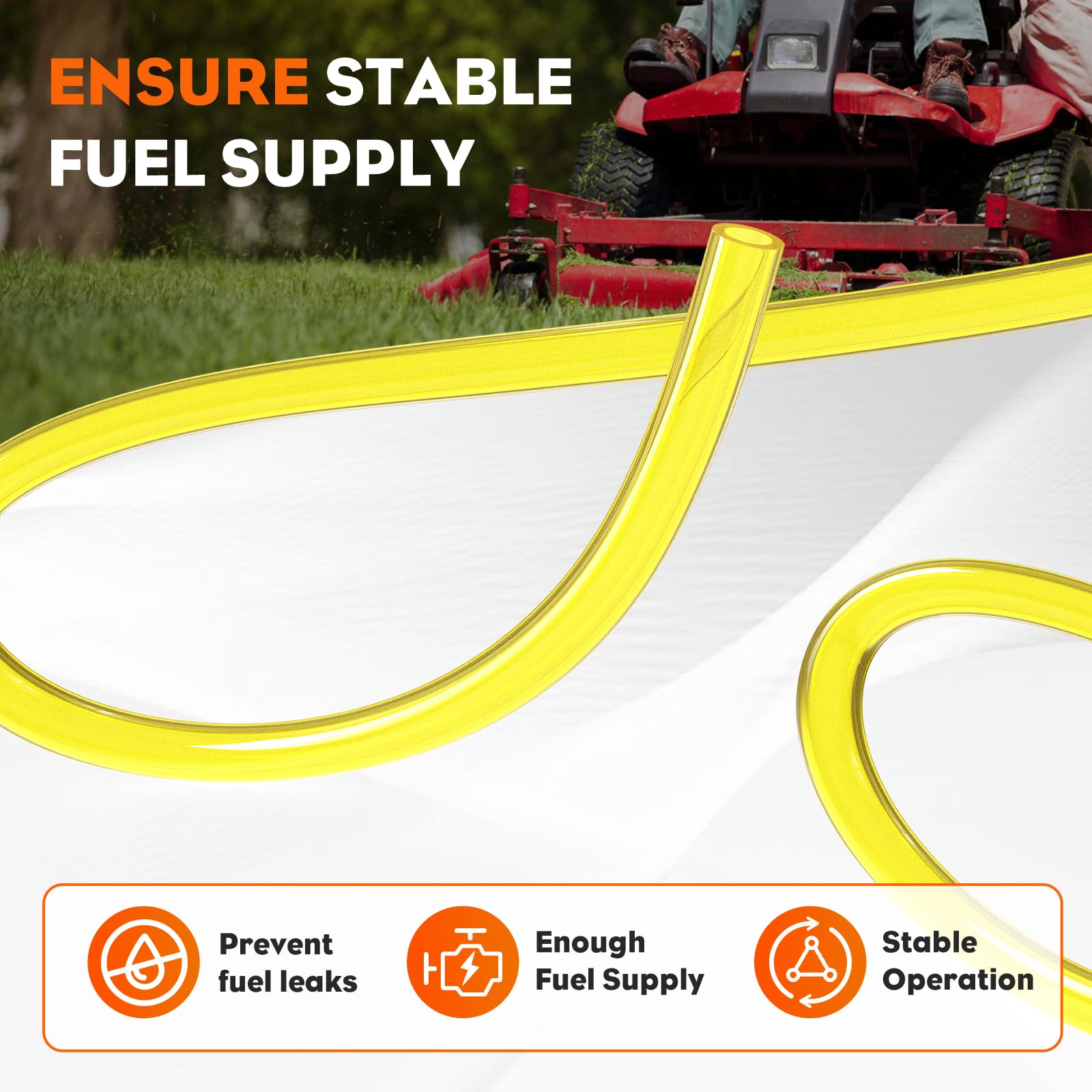 Hipa Fuel Line Hose 10-Feet (3 Meter) I.D 3/32" X O.D 3/16" Tygon Tubing for Common 2 Cycle Engine Chainsaw String Trimmer Blower Models Replace 530069216 - Image 3