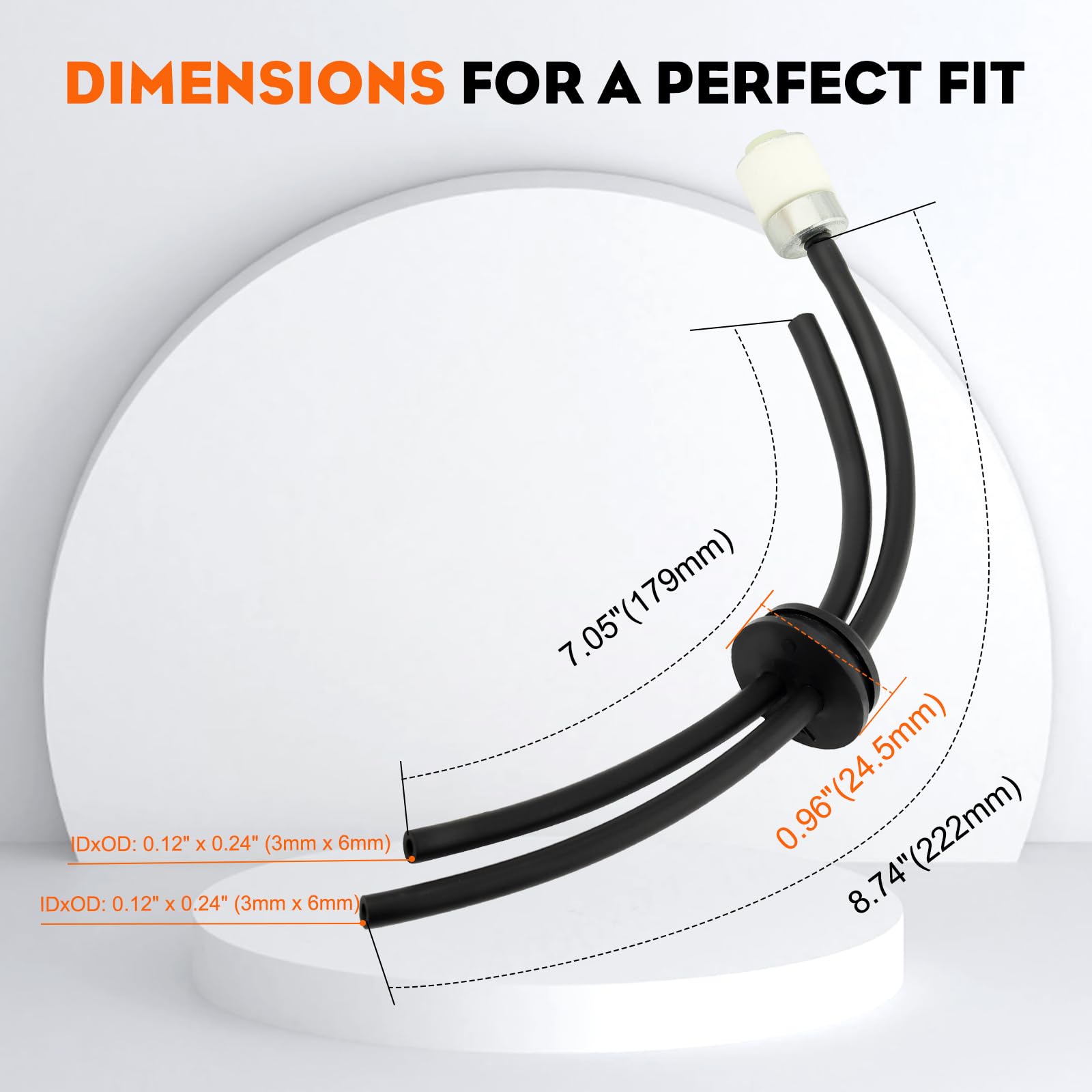 Hipa Fuel Line Primer Bulb Kit for RedMax EB4300 EB4401 EBZ4800 EBZ4800RH EB6200 EBZ5000 EBZ5000Q EBZ5000RH Leaf Blower Trimmer Model Fuel Line Kit Parts Pack of 2 - Image 3