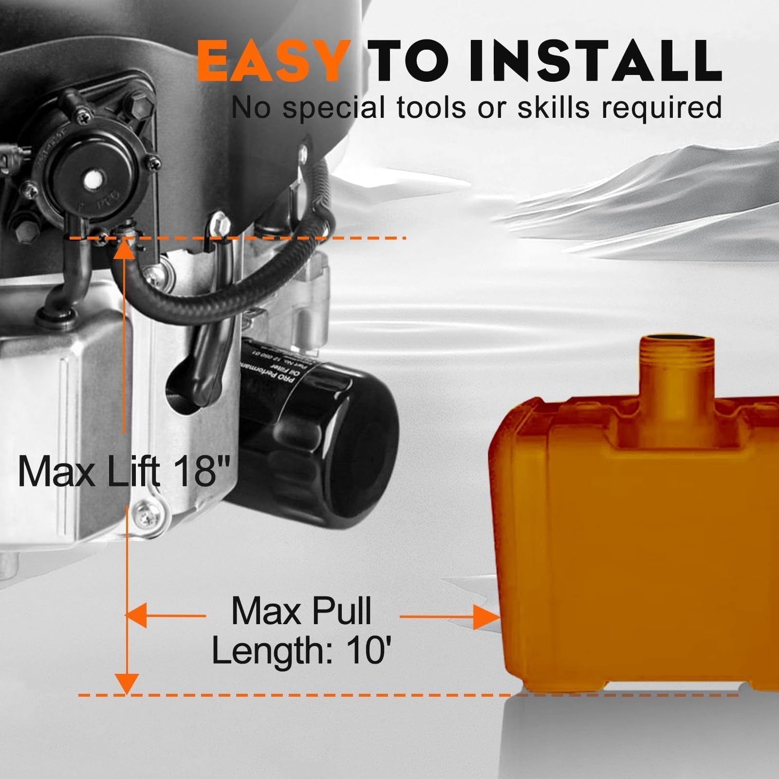 Hipa Fuel Pump for John Deer LA110 LA115 LA145 LA105 LA120 LA125 LA130 LA135 LA140 LA150 LA155 LA165 LA175 Lawn Mower Replace LG808656 M138498 M145667 - Image 8