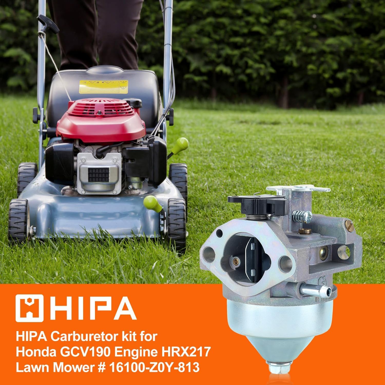 HIPA GCV190 HRX217 Carburetor for Honda GCV 190 GCV190LA GCV190A Engine HRX 217 HRB217 HRX217K1 HRX217K2 Lawn Mower Replace 16100-Z0Y-813 Pressure Washer - Image 6