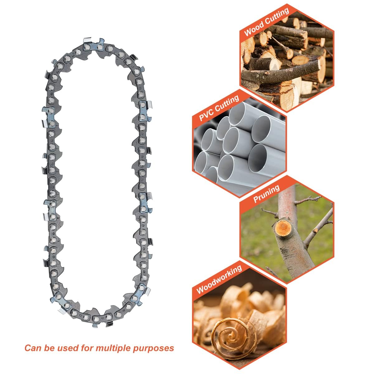 Hipa GTA26 4 Inch Mini Saw Chain 1/4" Mini-pitch .043 Gauge 28 Drive Link for Stihl GTA 26 Pruner Chainsaw Replace 36700000028,71 PM3 28,3670 005 0028 (4 Chains) - Image 3