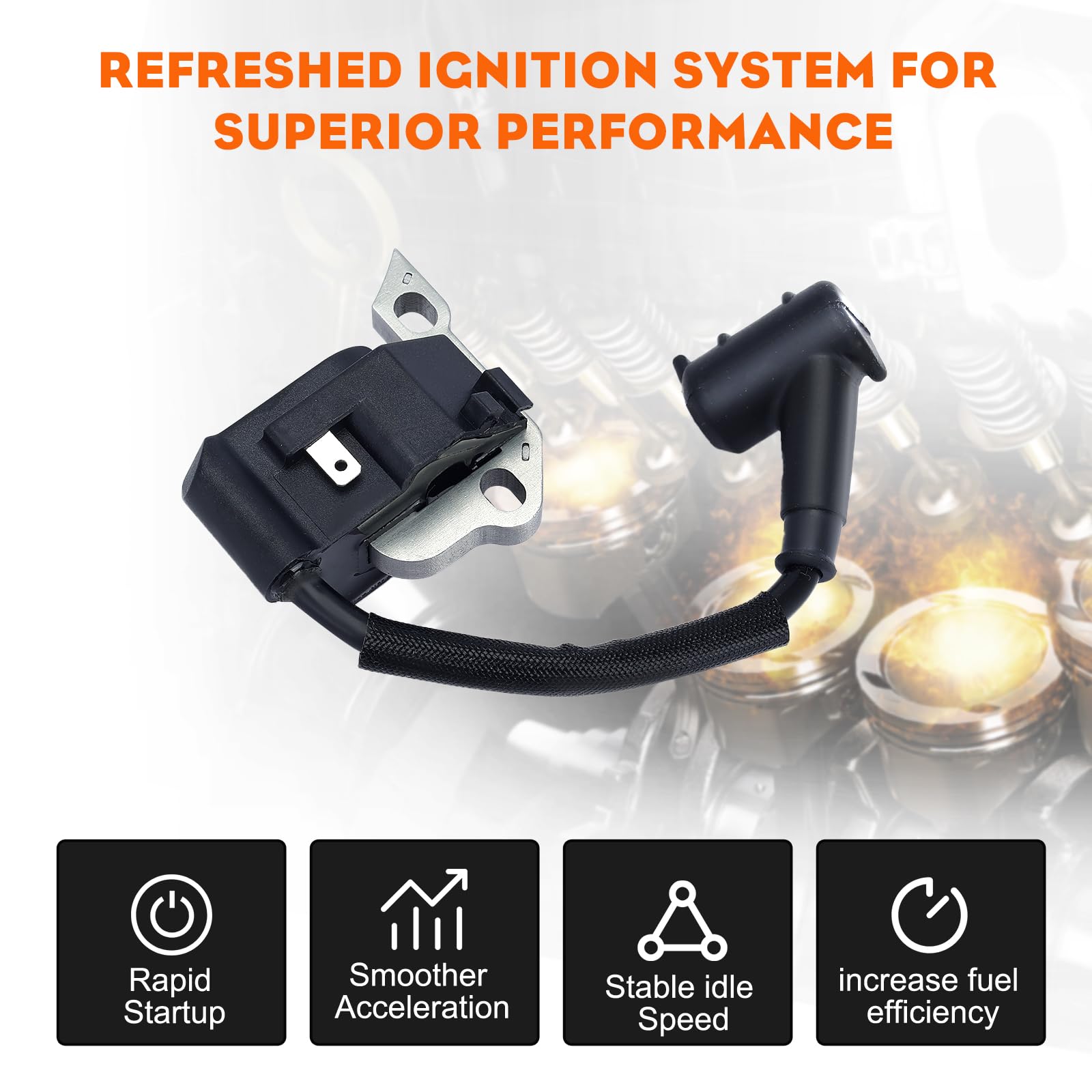 HIPA MS170 Ignition Coil for Sthl 017 018 MS180 MS180C 018C Chainsaw 2003 and 2013 with Spark Plug Replace 1130 400 1302 - Image 3