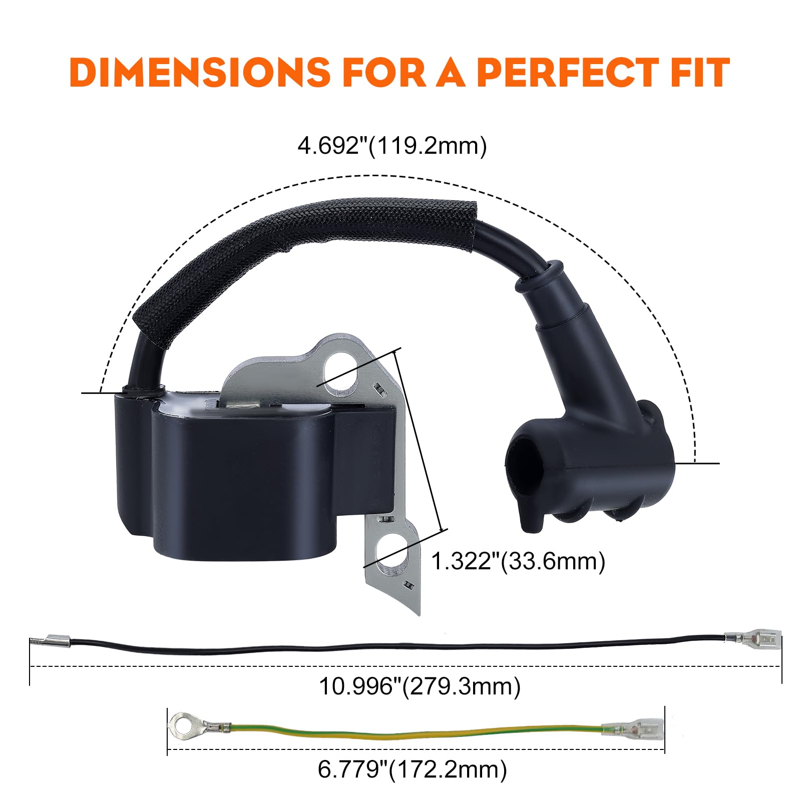 HIPA MS170 Ignition Coil for Sthl 017 018 MS180 MS180C 018C Chainsaw 2003 and 2013 with Spark Plug Replace 1130 400 1302 - Image 6