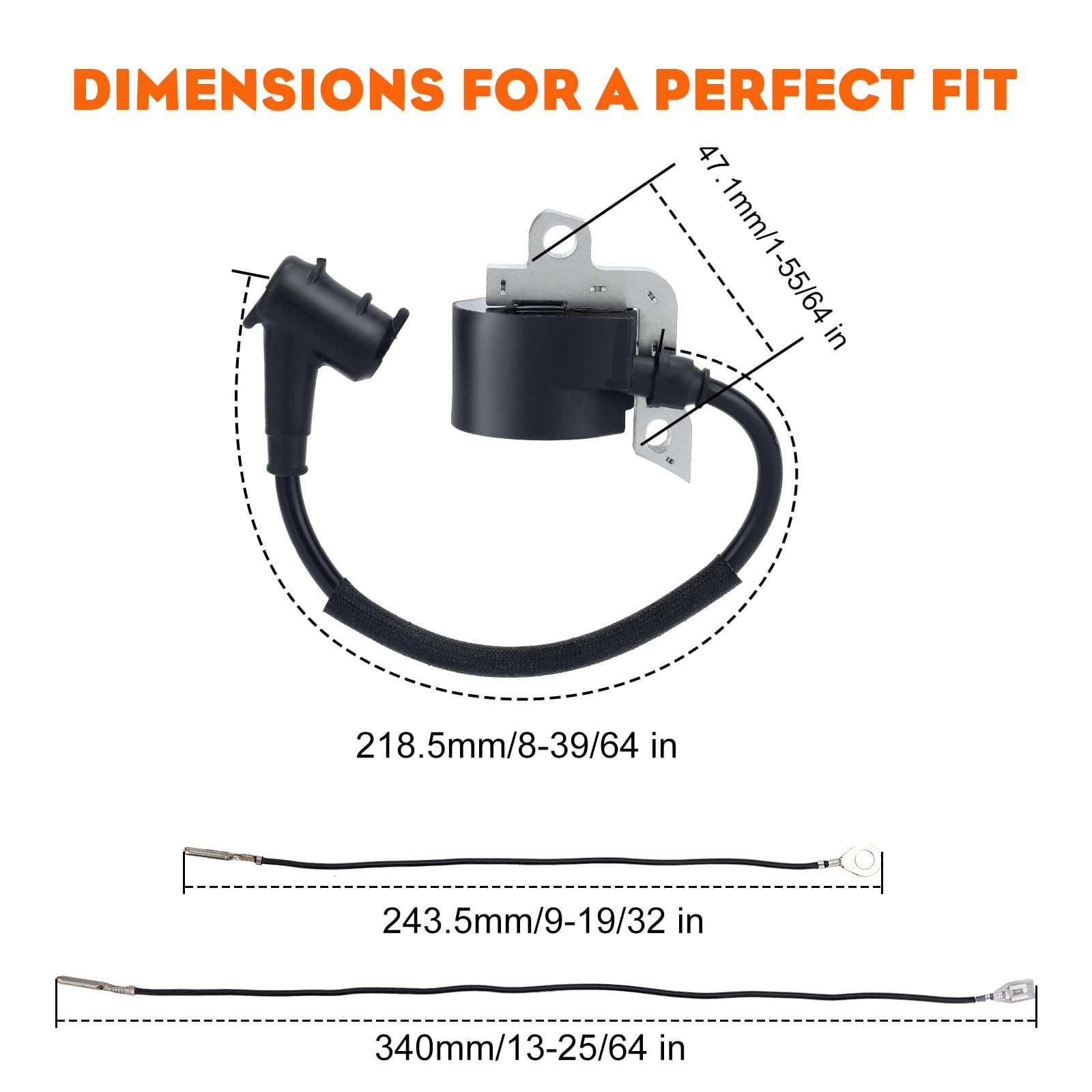 Hipa MS290 029 Ignition Coil for STHIL 026 028 034 036 038 039 MS310 MS260 MS290 MS360 MS390 Chainsaw Parts Replace 0000 400 1300 with Spark Plug - Image 6