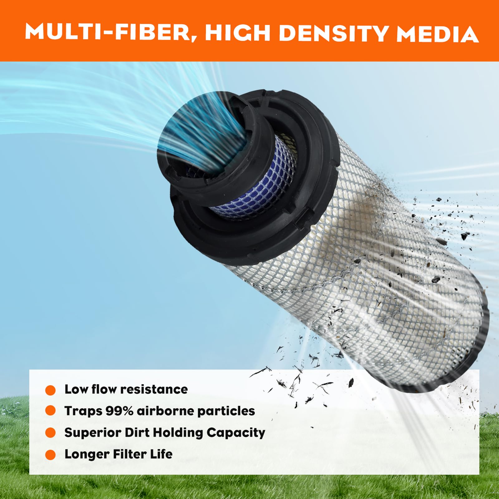 Hipa 11013-7044 11013-7045 Air Filter Tune Up Kit for Kawasaki 11013-7019 11013-7020 FX730V FX850V FH721V FX691V FX801V FH641V FX1000V FH680V FH601V FX751V FD731V FX651V 49065-2071 Oil Filter - Image 4