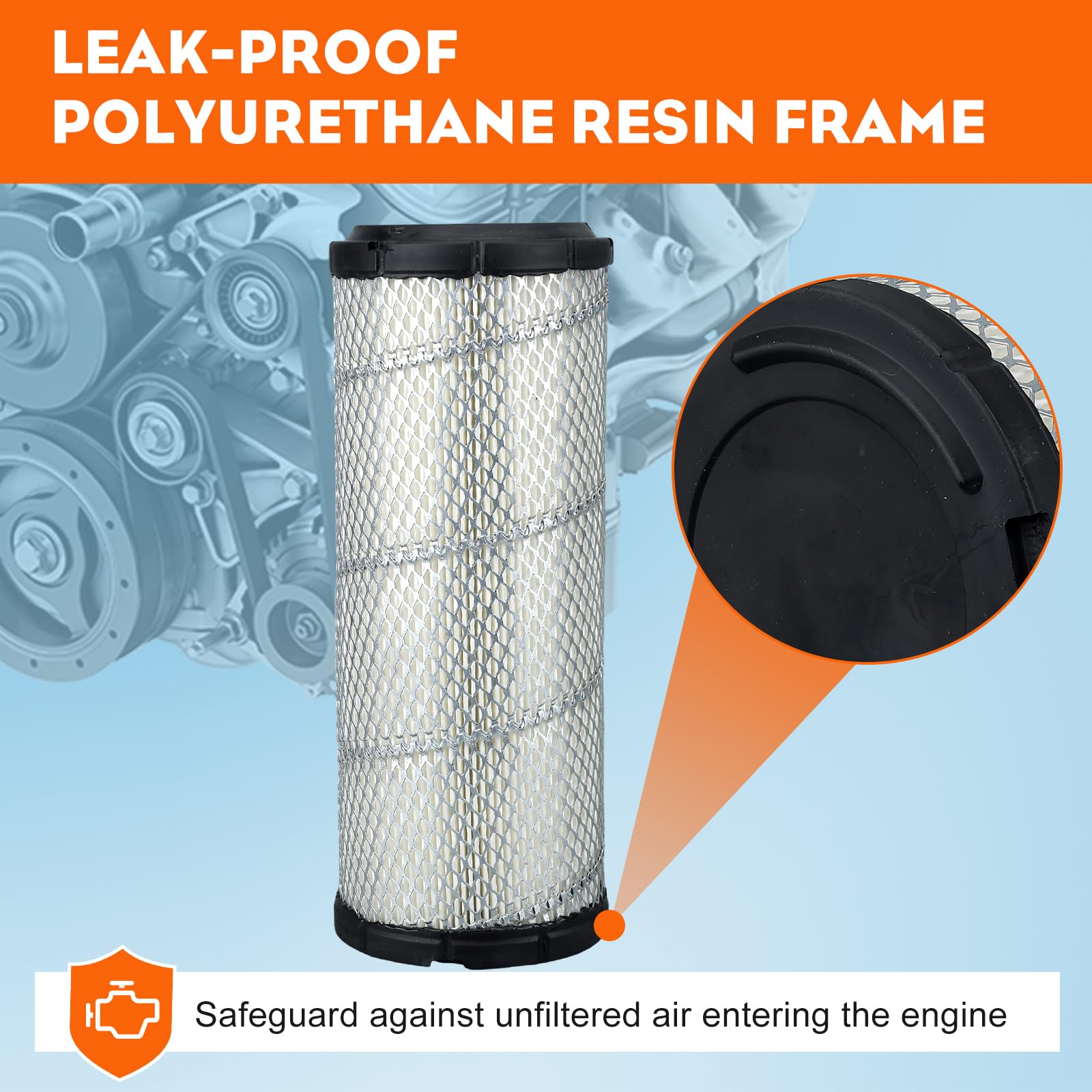 Hipa 11013-7044 11013-7045 Air Filter Tune Up Kit for Kawasaki 11013-7019 11013-7020 FX730V FX850V FH721V FX691V FX801V FH641V FX1000V FH680V FH601V FX751V FD731V FX651V 49065-2071 Oil Filter - Image 6