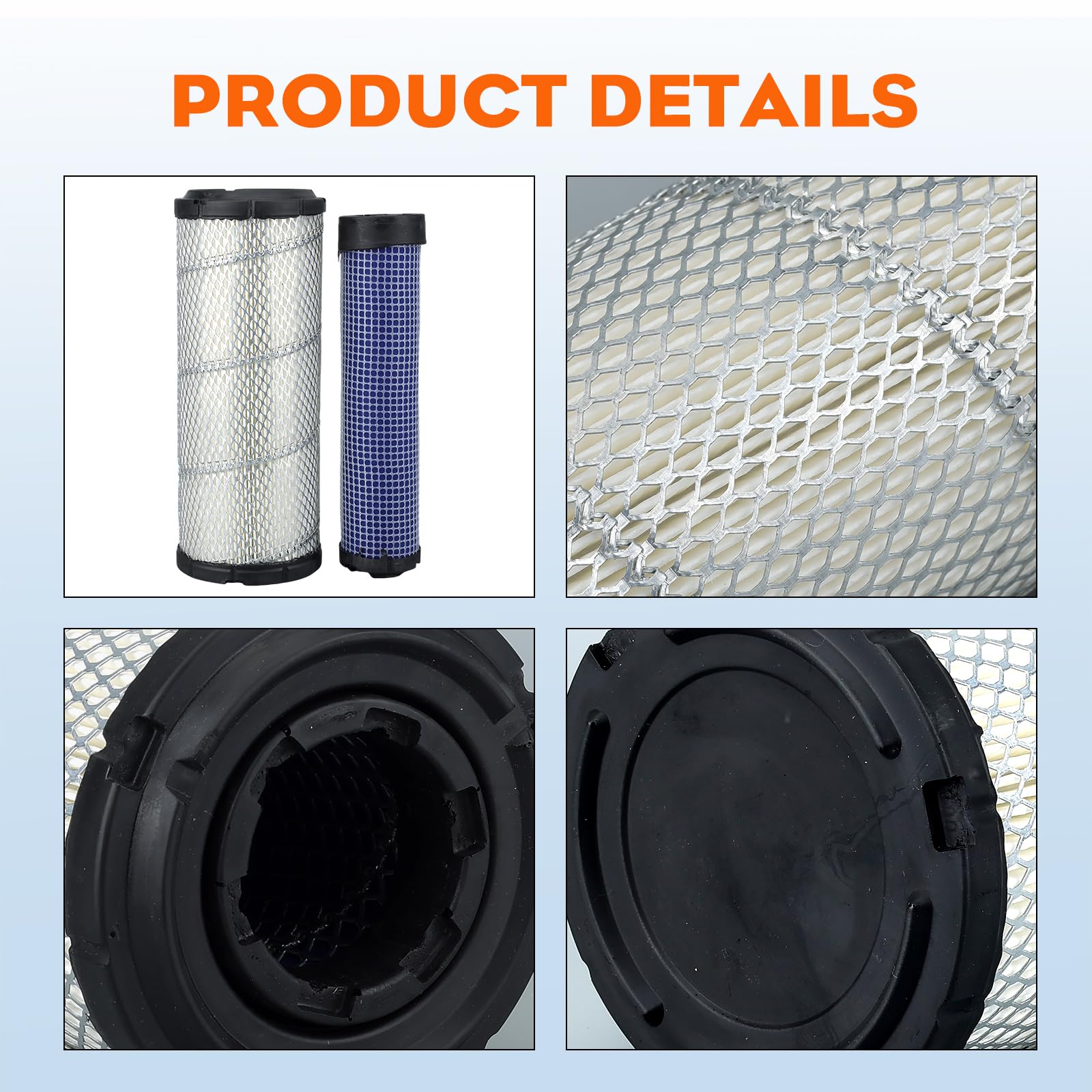 Hipa 11013-7044 11013-7045 Air Filter Tune Up Kit for Kawasaki 11013-7019 11013-7020 FX730V FX850V FH721V FX691V FX801V FH641V FX1000V FH680V FH601V FX751V FD731V FX651V 49065-2071 Oil Filter - Image 9