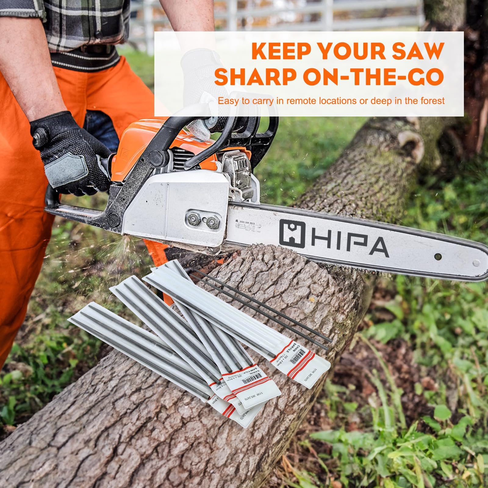 Hipa (Pack of 12 3/16-Inch (4.8 mm) Professional Round Chainsaw Chain Sharpening Files for Chainsaw with .325 Pitch Chains, Replace for Oregon 70503 - Image 6