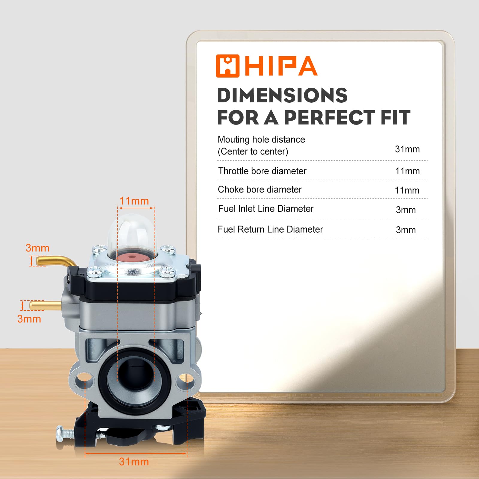Hipa RY25AXB 308054121 Carburetor Kit for Roybi 25CC Leaf Blower Replace WYJ-533 Carb RY25AXB Gas Jet Fan Blower Model Parts - Image 3