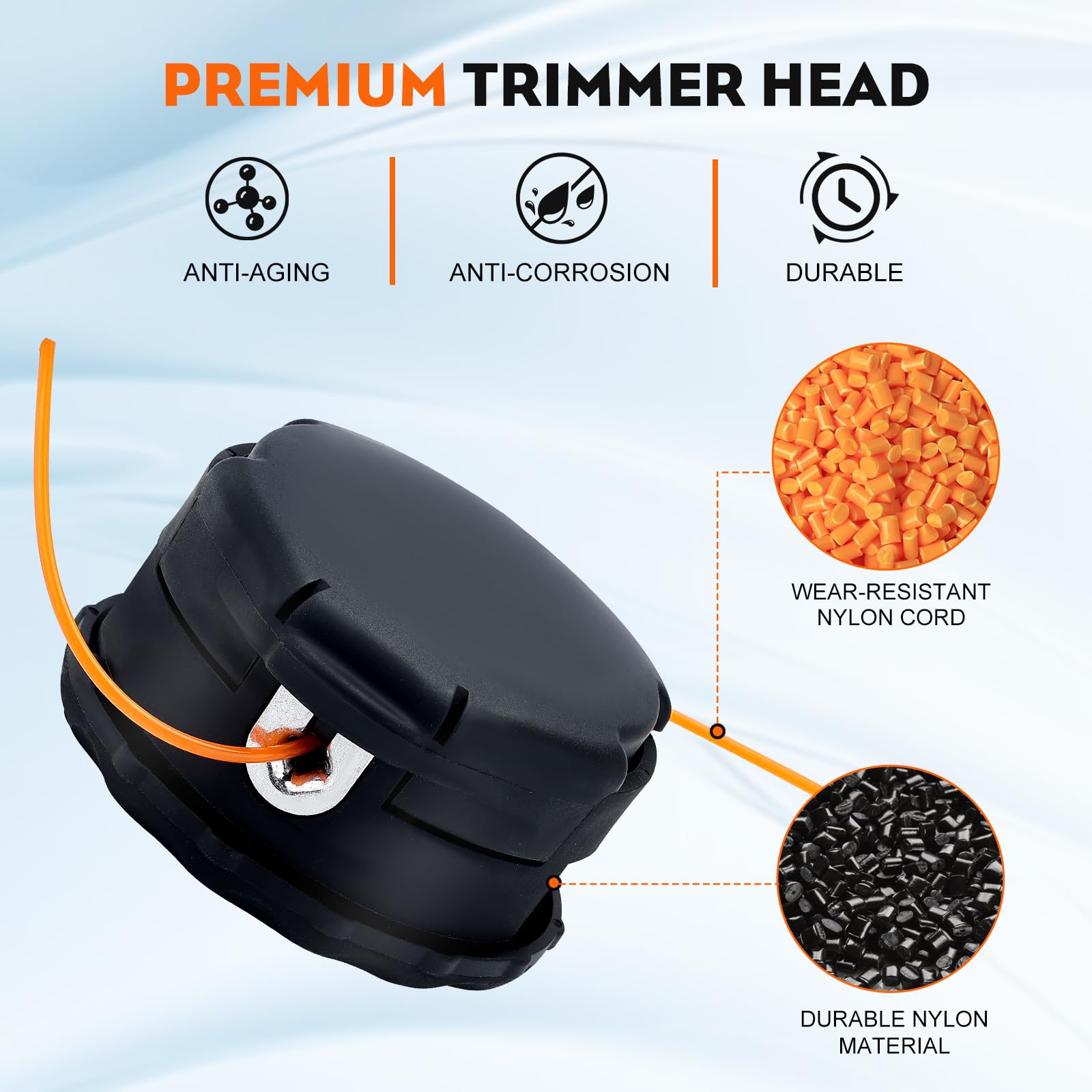 Hipa SRM 225 String Trimmer Head Compatible with Speed Feed 400 Echo SRM 210 SRM230 SRM225 SRM210 SRM2100 PAS210 PAS211 PAS225 PAS230 PAS260 Weedater Shiandaiwa T220 T222 T230 Trimmer 2Pack - Image 3