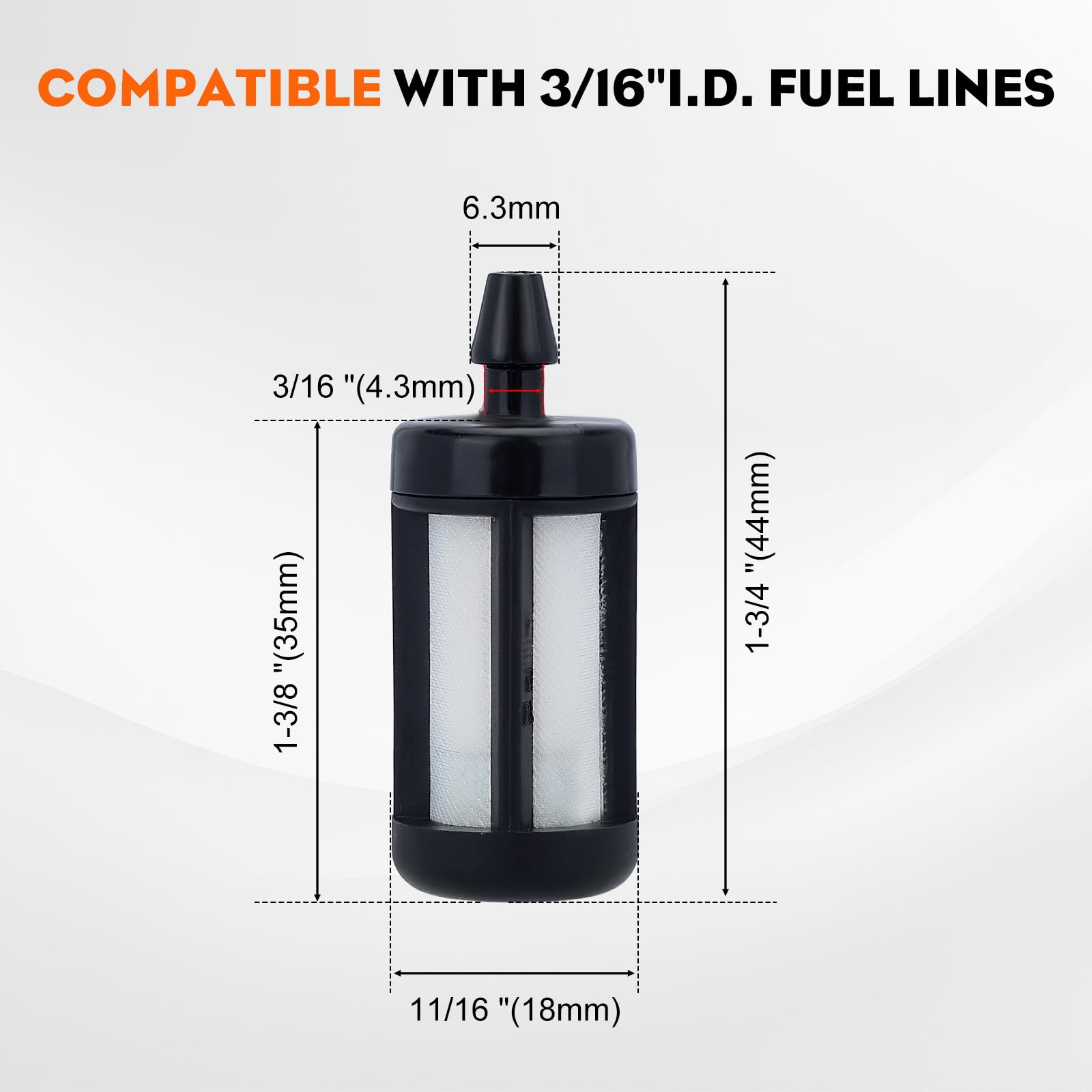 Hipa Sthil Chainsaw Fuel Filter ZF-4 for STHIL 0000-350-3502 BG45 BG55 BG65 BG85 BG56 BG66 BG72 BG75 BR200 BR320 BR340 BR420 BR500 BR550 BR600 SH55 SH85 SH56 SH86 Blower - Image 6