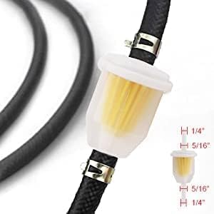 Tvent 5/16" ID Fuel Line (ID 7.35mm OD 12.5mm) Fuel Line Hose with Fuel Filter Replacement for Kawasaki Yamaha Engine - 6 Feet / 2 Meter Replaces JD AM116304 Fuel Filter Fits 1/4 and 5/16 Fuel Line - Image 3