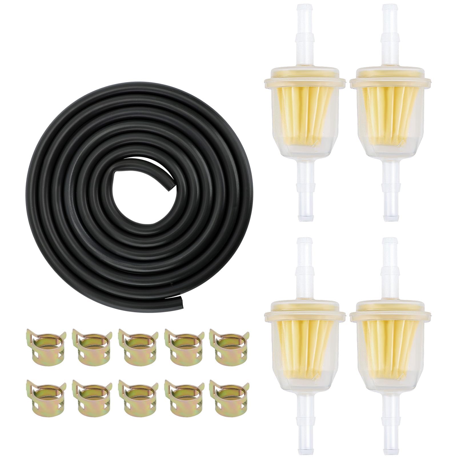 Tvent 5/16" ID Fuel Line (ID 7.35mm OD 12.5mm) Fuel Line Hose with Fuel Filter Replacement for Kawasaki Yamaha Engine - 6 Feet / 2 Meter Replaces JD AM116304 Fuel Filter Fits 1/4 and 5/16 Fuel Line - Image 8