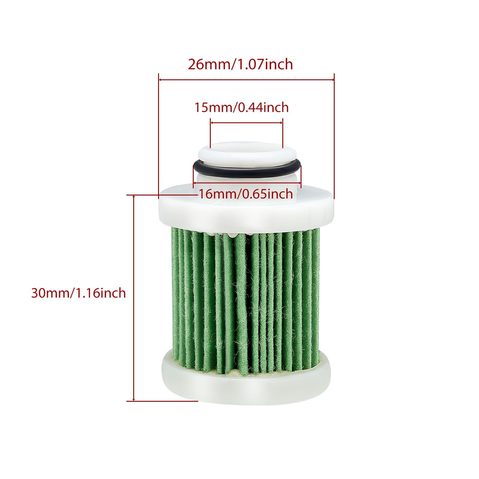 Tvent 6D8-WS24A-00-00 Fuel Filter Element Compatible with Yamaha 6D8WS24A00 6D8-24563-00-00 6824 18-79799 F50 F60 F70 F75 F90 F115 LF115 T50 T60 50HP-115HP Outboard Motor (3 Pack) - Image 3