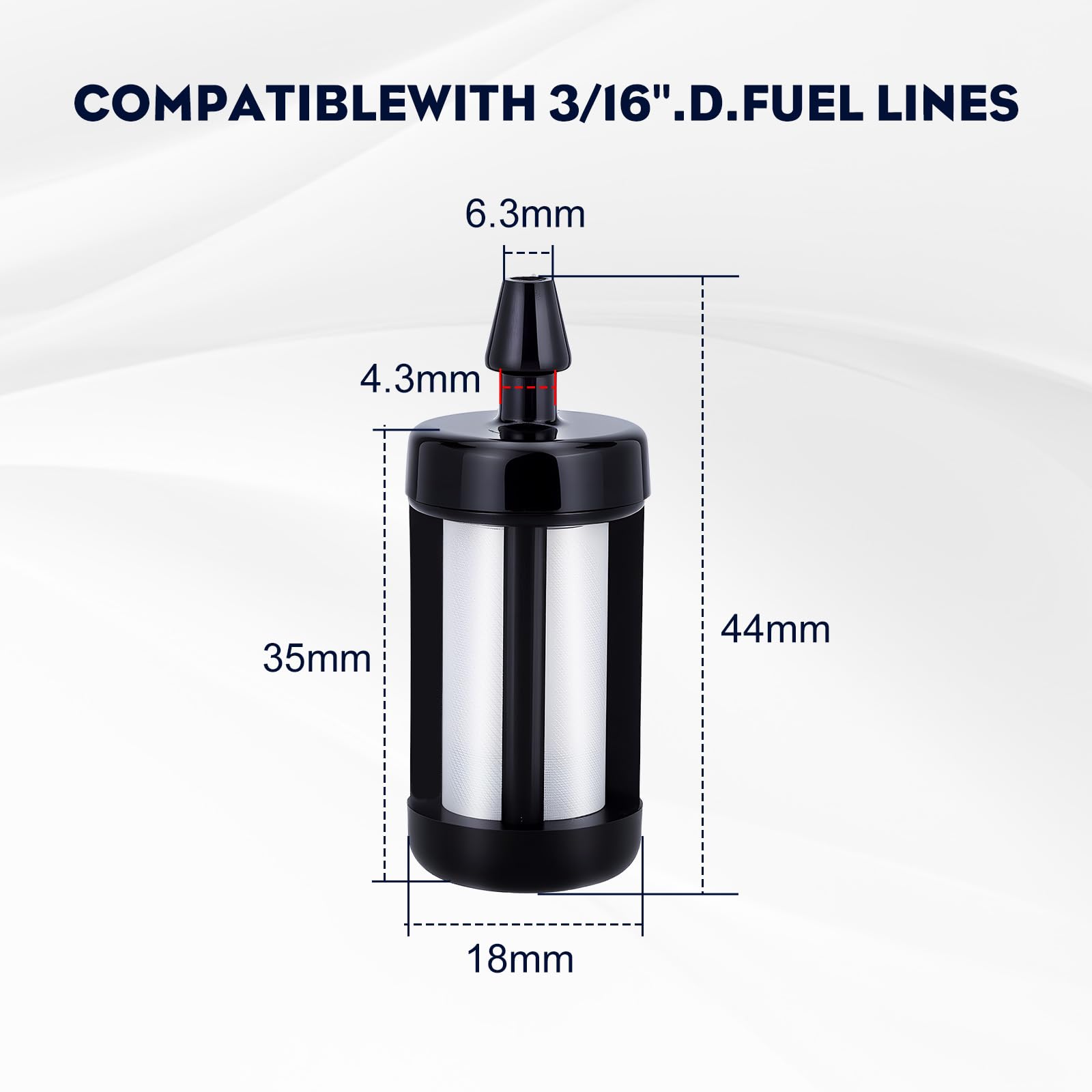 Wetenex Sthil Fuel Filter 0000 350 3502 Compatible with Sthil FS55 BG55 BR430 BT121 FS90 SH56 SR450 TS410 011 012 017 019 075 MS190-193 Leaf Blower Parts Replace Chainsaw Fuel Filter 00003503506 - Image 3