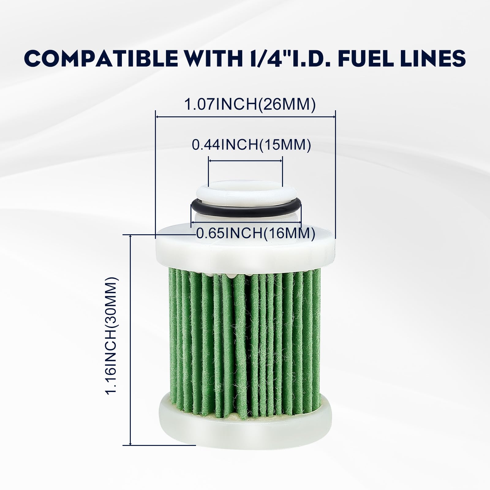 Wetenex Yamaha Primary Fuel Filter Element, #6D8-WS24A-00-00 6D8WS24A00 6D8-24563-00-00 6824 18-79799 for 4 Stroke 25-135 HP Outboard Motors - Image 3